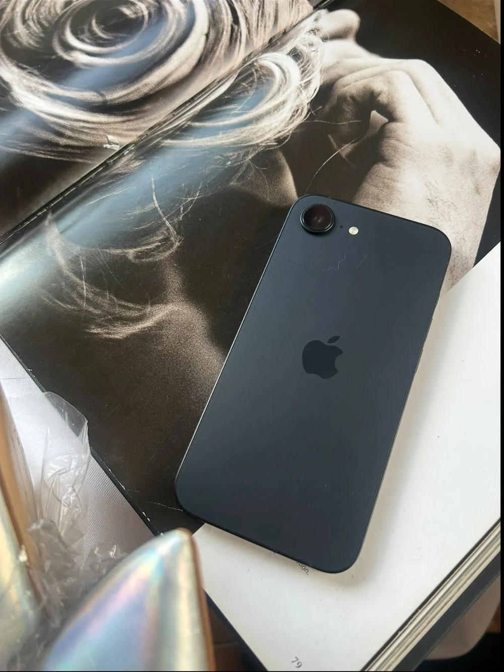 Apple iPhone 16e in Matte Black - Minimalist Back Panel lock with total wireless